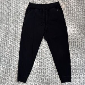Men's All Saints Raven Cotton Joggers in Black, Size L